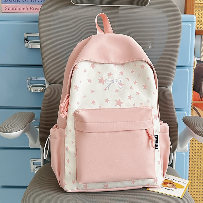 Cartoon-Themed Star-Patterned Backpack Kalsten