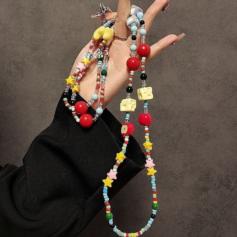 Colorful Beaded Phone Lanyard Kalsten 1790135533