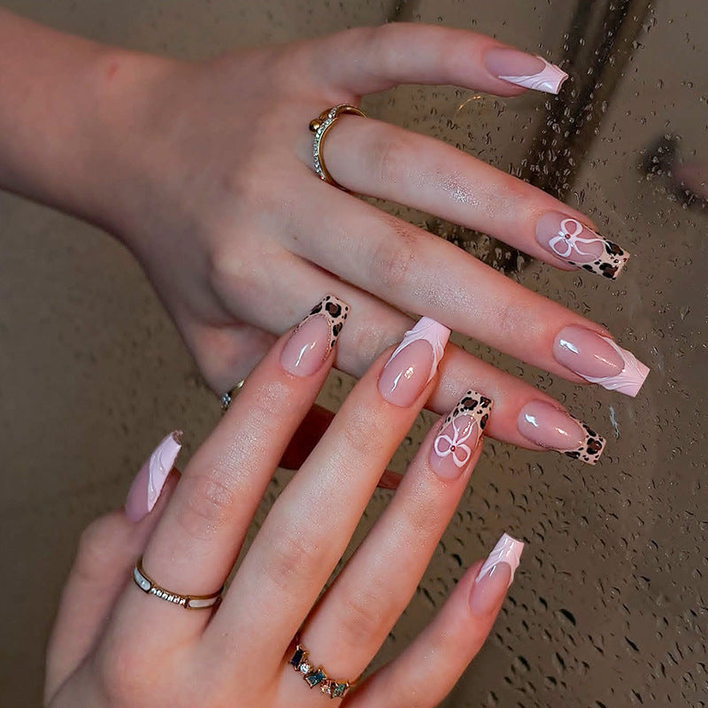Artificial Nail Set with Cute Panda Design and Gloss Finish Kalsten