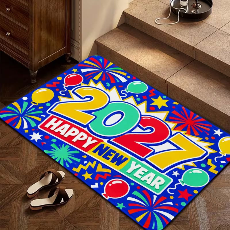 New Year Celebration Welcome Mat Kalsten
