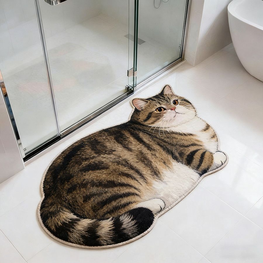 Cat-Shaped Bath Mat Kalsten