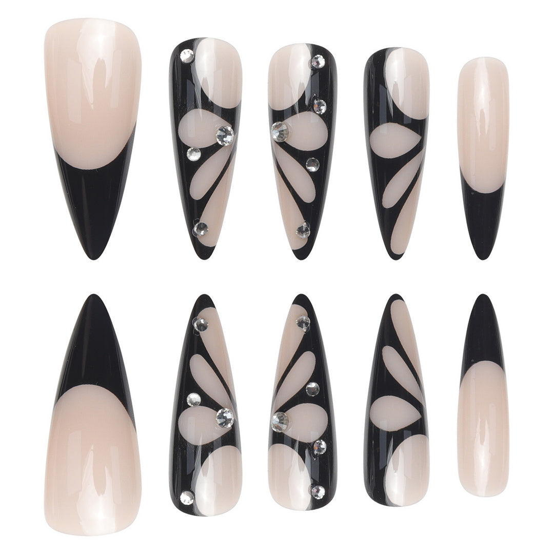 Artistic Butterfly-Inspired Stiletto Press-On Nails Kalsten