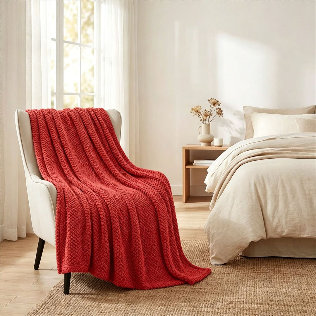 Chunky Knit Throw Blanket
