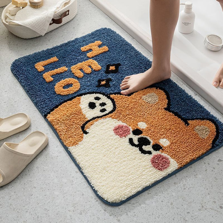 Cute Dog-Themed Bath Mat Kalsten