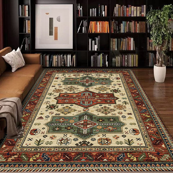 Vintage-Inspired Geometric Area Rug