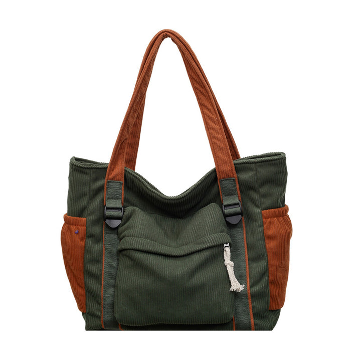 Stylish Corduroy Tote Bag
