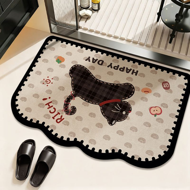 Cat-Themed Decorative Shower Mat