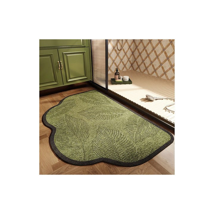 Leaf-Patterned Memory Foam Bath Mat Kalsten