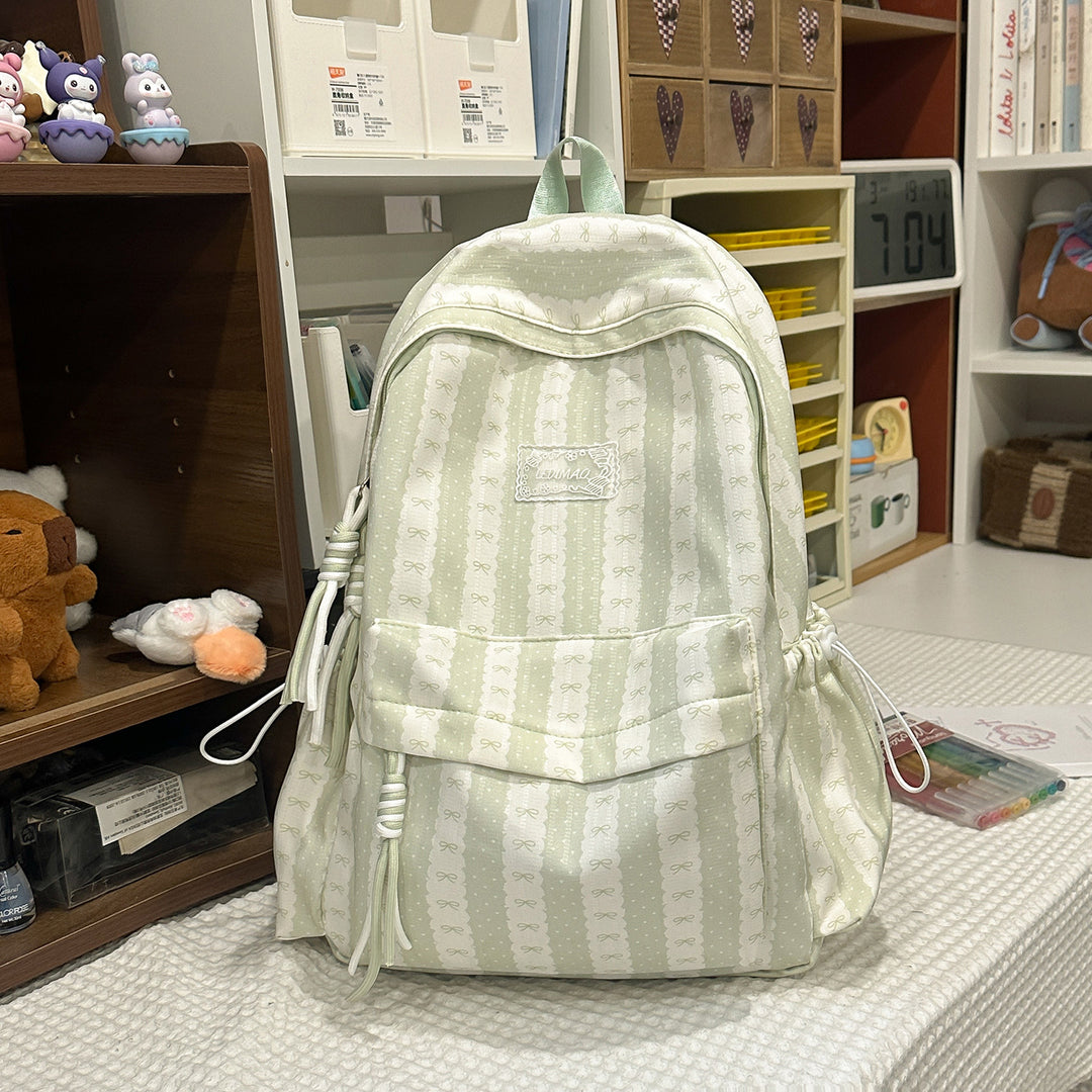 Stylish Decorative Bow-Embellished Backpack Kalsten