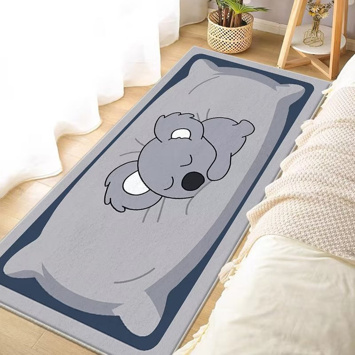 Fun Cartoon Cat-Themed Area Rug