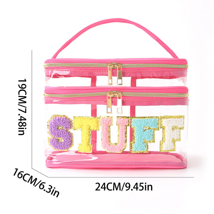 Plastic cosmetic box with two compartments Kalsten