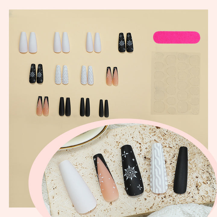Acrylic nail set with stylish geometric design Kalsten