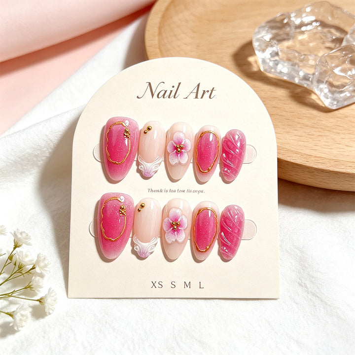Elegant Floral Nail Art Set