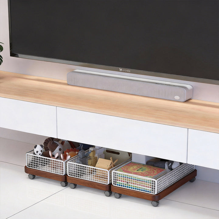 Under-Bed Rolling Mesh Storage Drawer with Locking Casters