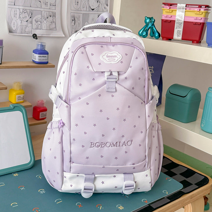 Stylish Star-Patterned School Backpack Kalsten