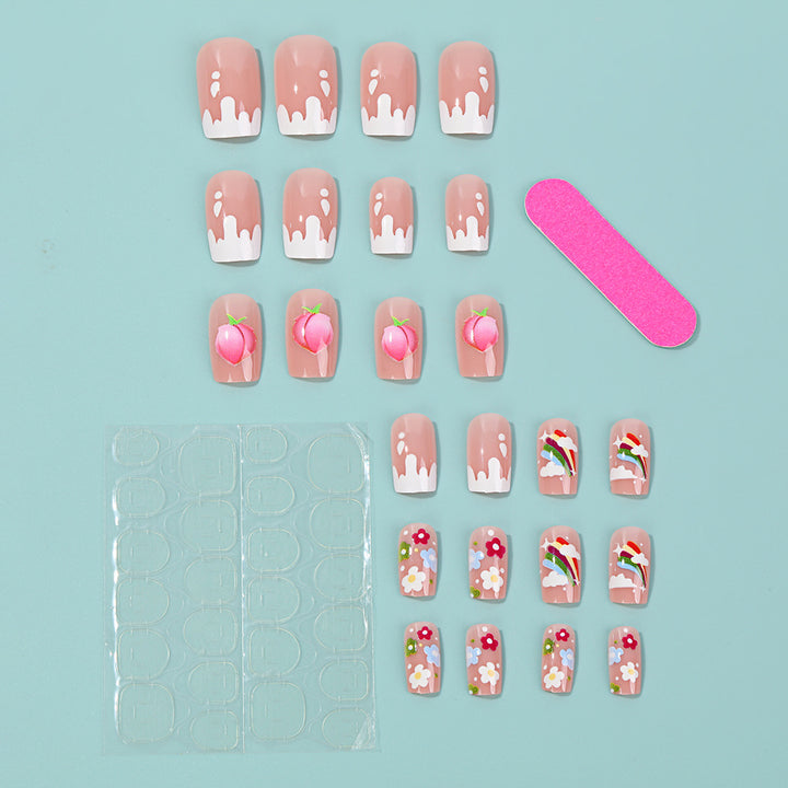 Artificial nails with cheerful flower designs Kalsten