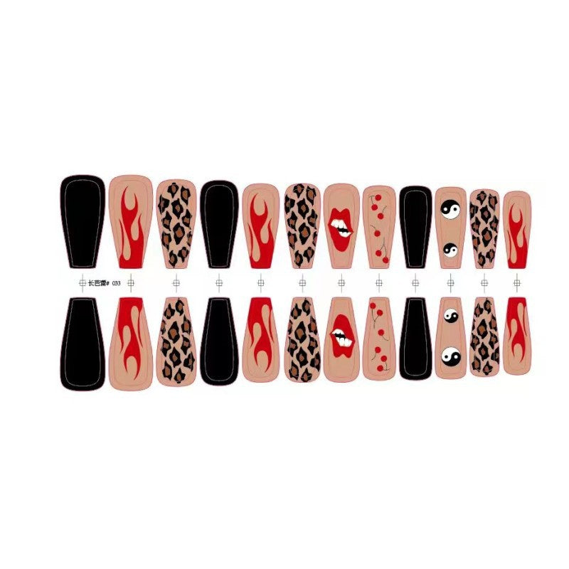 Artificial nails in creative designs with animal and face motifs Kalsten