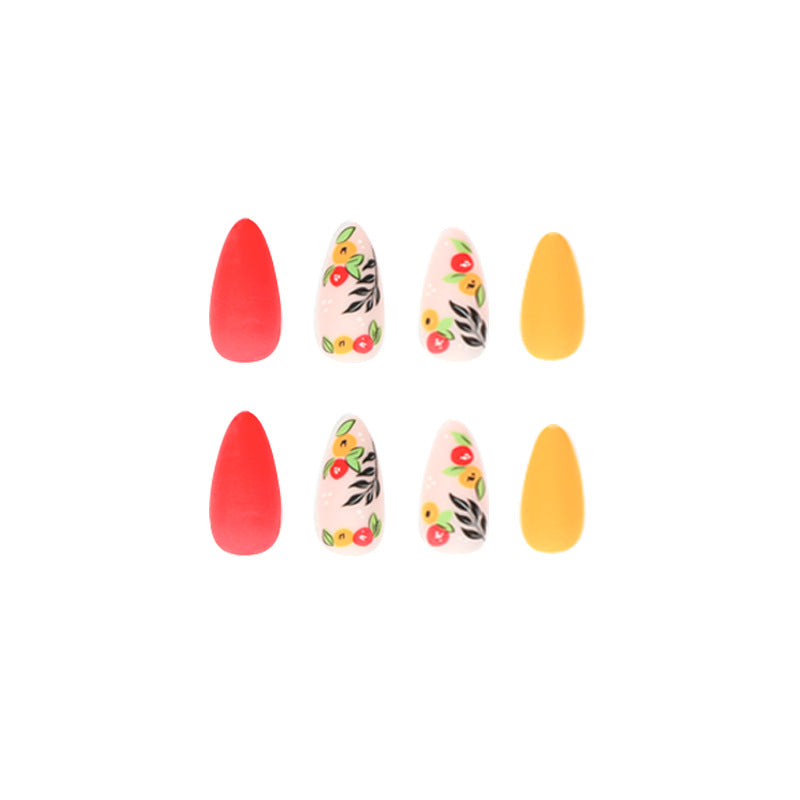Artful nail extensions with colorful fruity decorations Kalsten