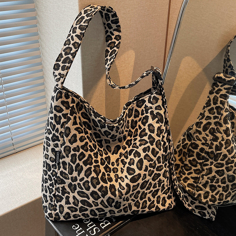 Leopard Print Hobo Bag