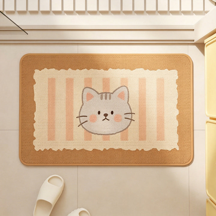 Cute Cat-Themed Indoor Mat Kalsten