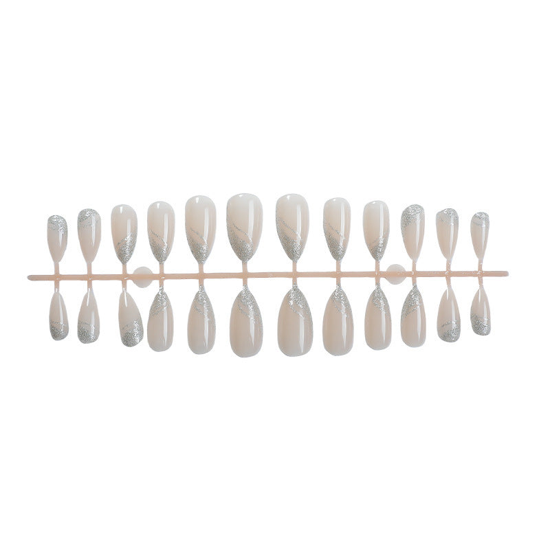 Elegant Glittery Press-On Nail Set Kalsten