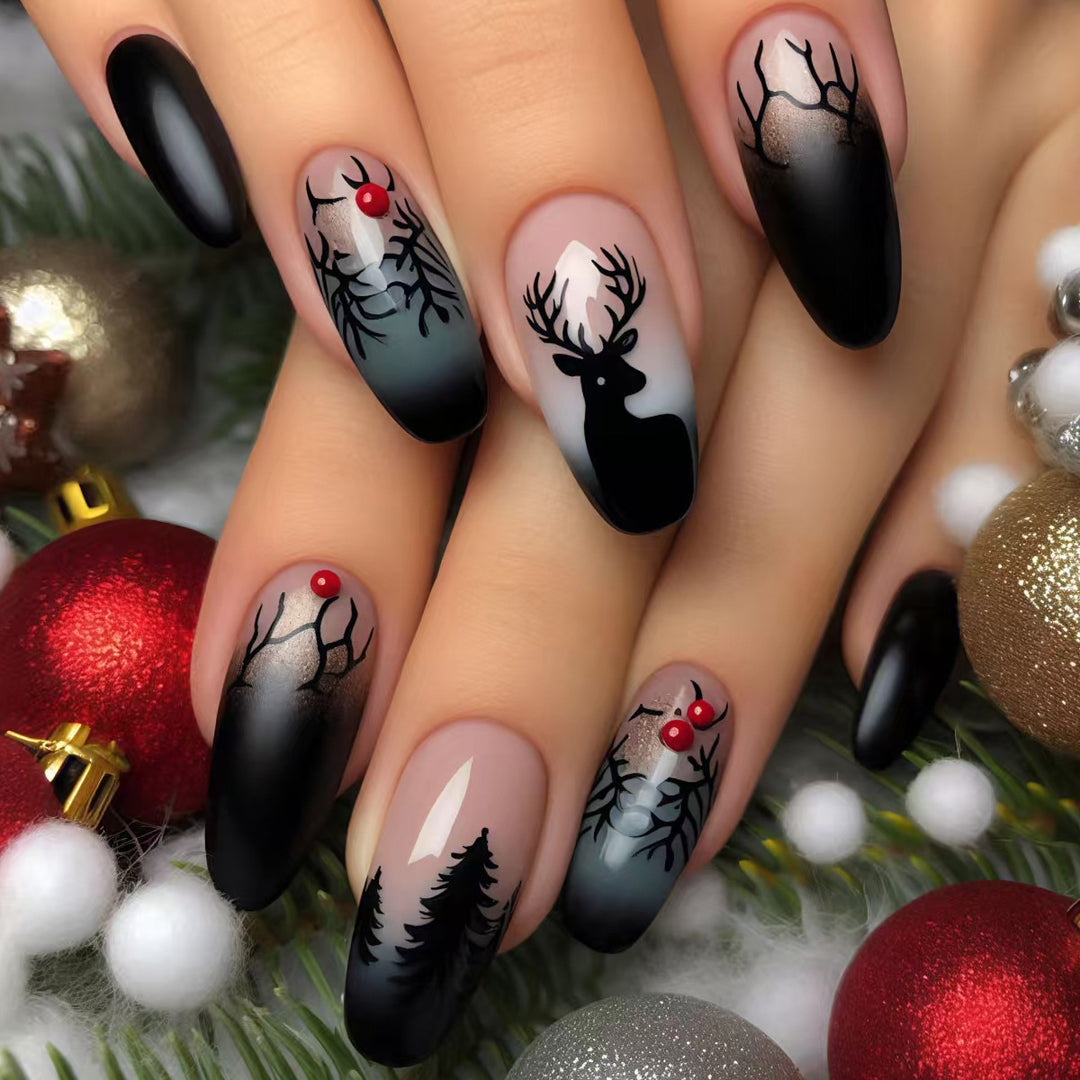 Festive Winter-Themed Nail Art Kalsten