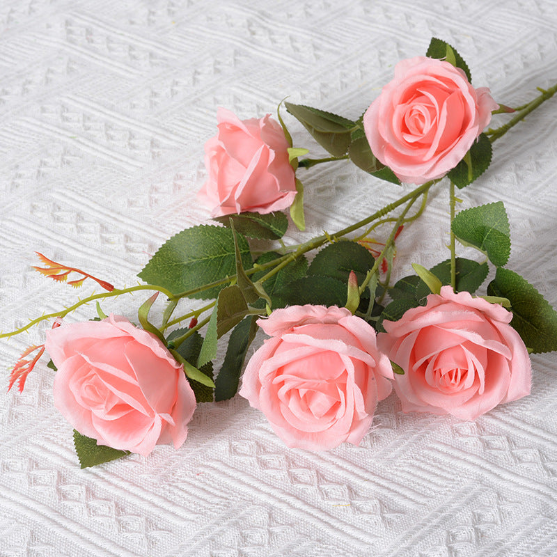 Artificial Silk Floral Rose Stem