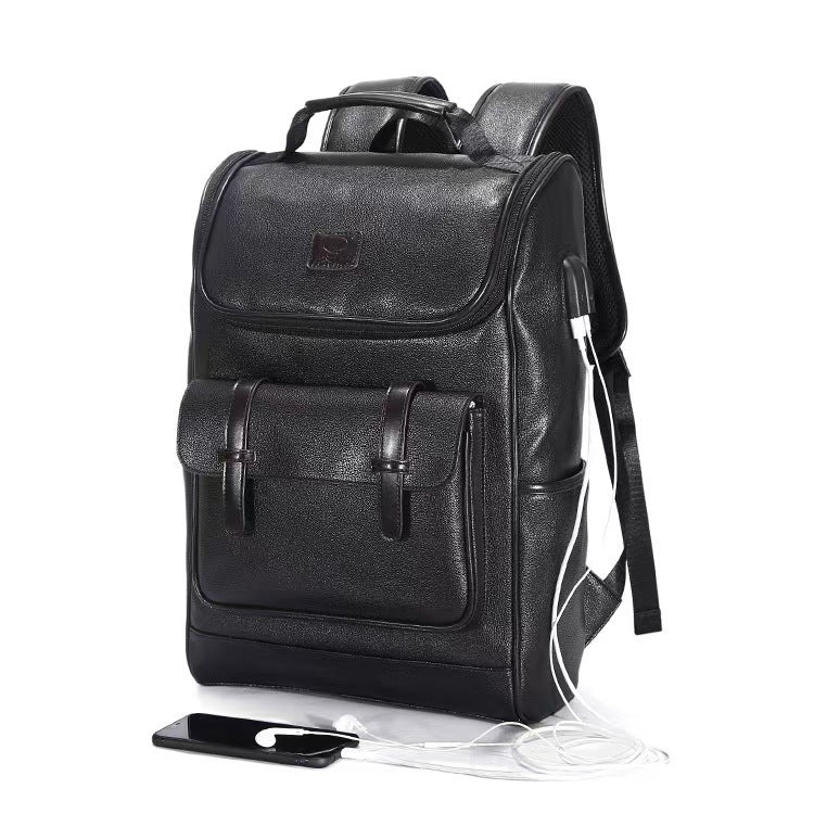 Premium Textured Leather Backpack