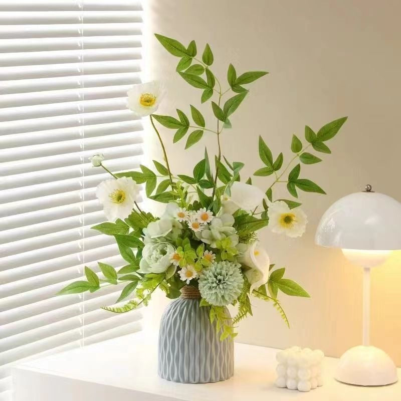 Elegant Floral Arrangement in Textured Vase