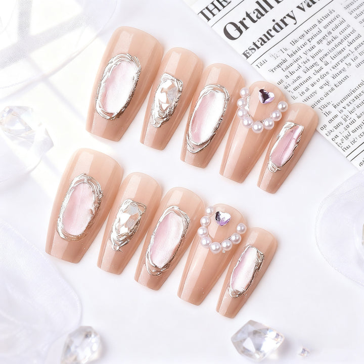 Elegant Decorative Press-On Nail Art Kalsten