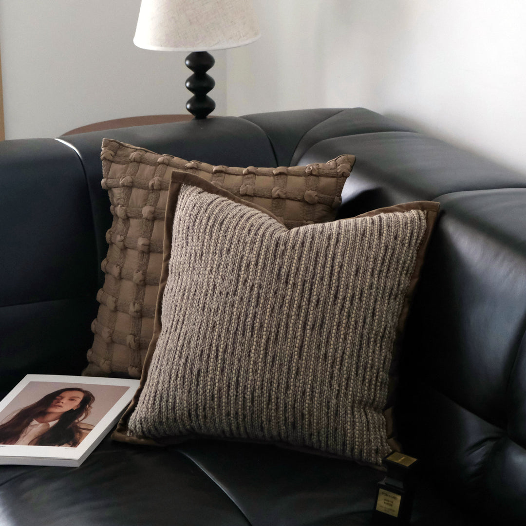 Textured Knit Cushion for Home Decor Display