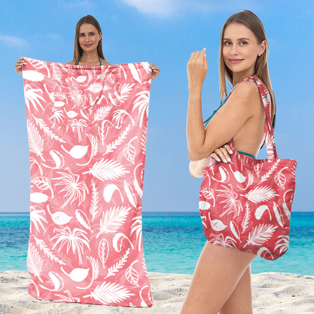 Beach towel with integrated tote bag design Kalsten