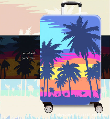 Women's Hard Shell Suitcase with Gorgeous Sunset Design Kalsten