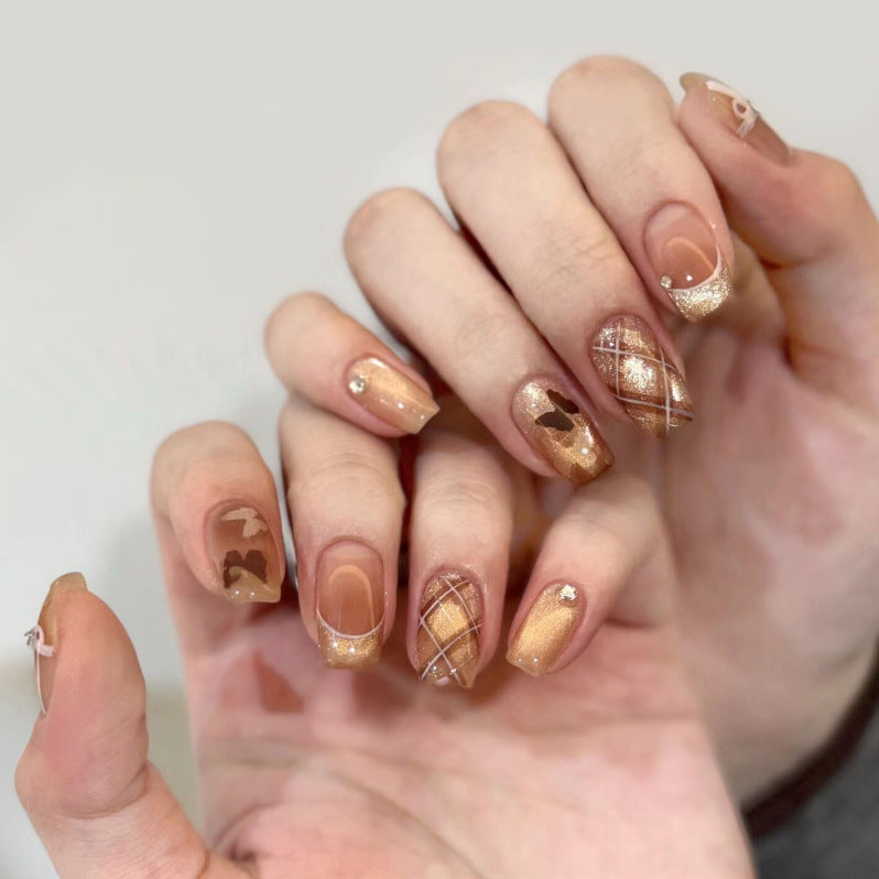 Premium Long Almond-Shaped Press-On Nails Kalsten