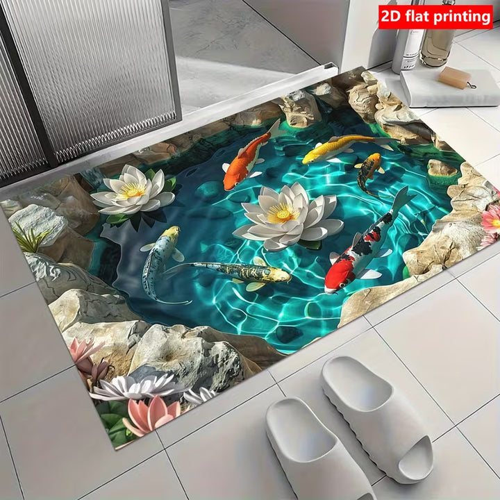 Cartoon Alligator-Themed Area Rug