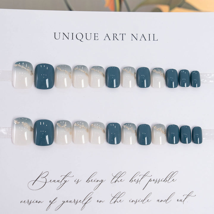 Ombre Nail Art Set with Gold Accents