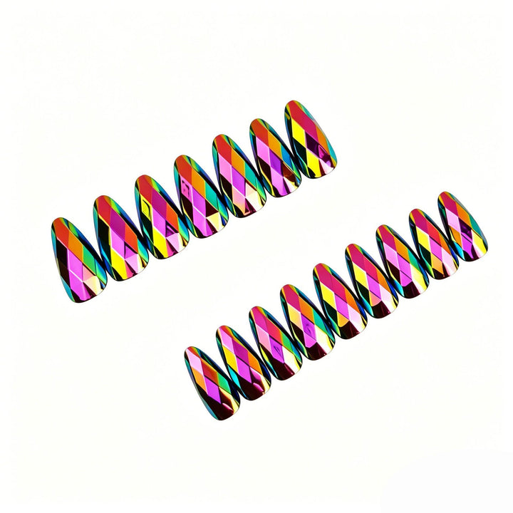 Glossy Jewel-Patterned Nail Art Kalsten