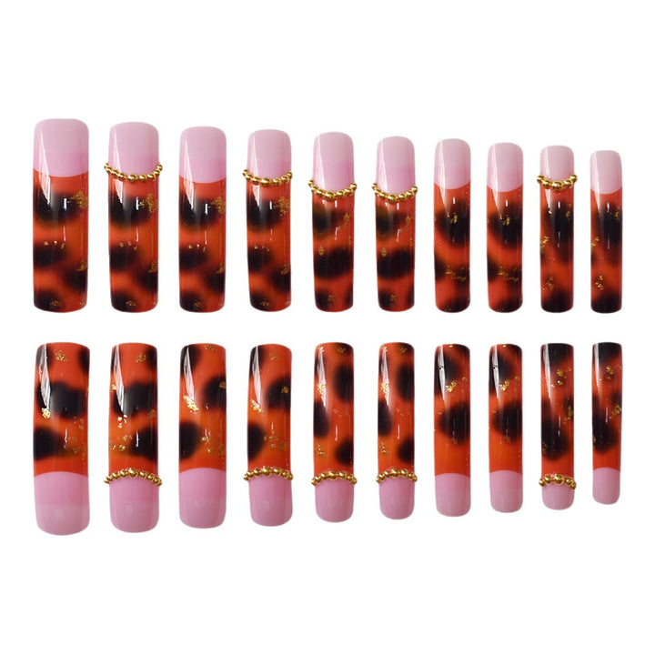 Intricate Tortoise Shell Acrylic Nail Extensions Kalsten