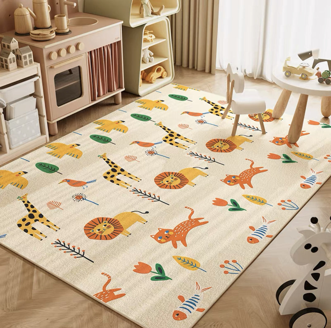Children's Playful Cat-Themed Area Rug Kalsten