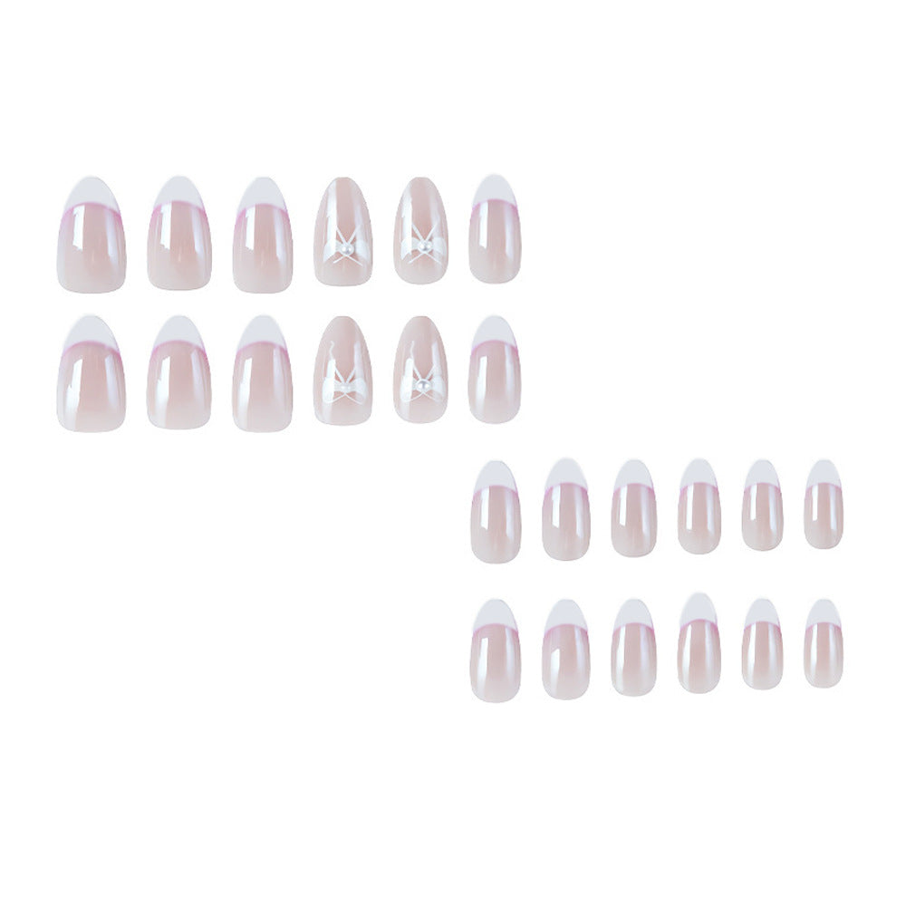 Elegant Floral French Tip Nail Enhancements Kalsten