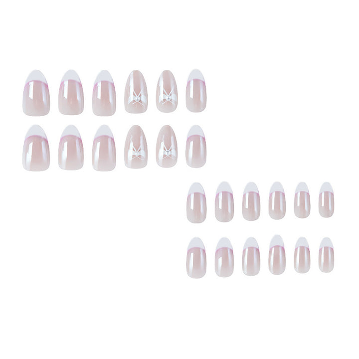 Elegant Floral French Tip Nail Enhancements Kalsten