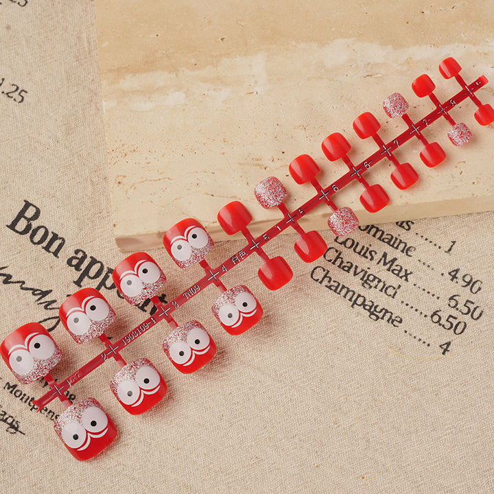 Whimsical Character-Themed Press-On Toenails Kalsten