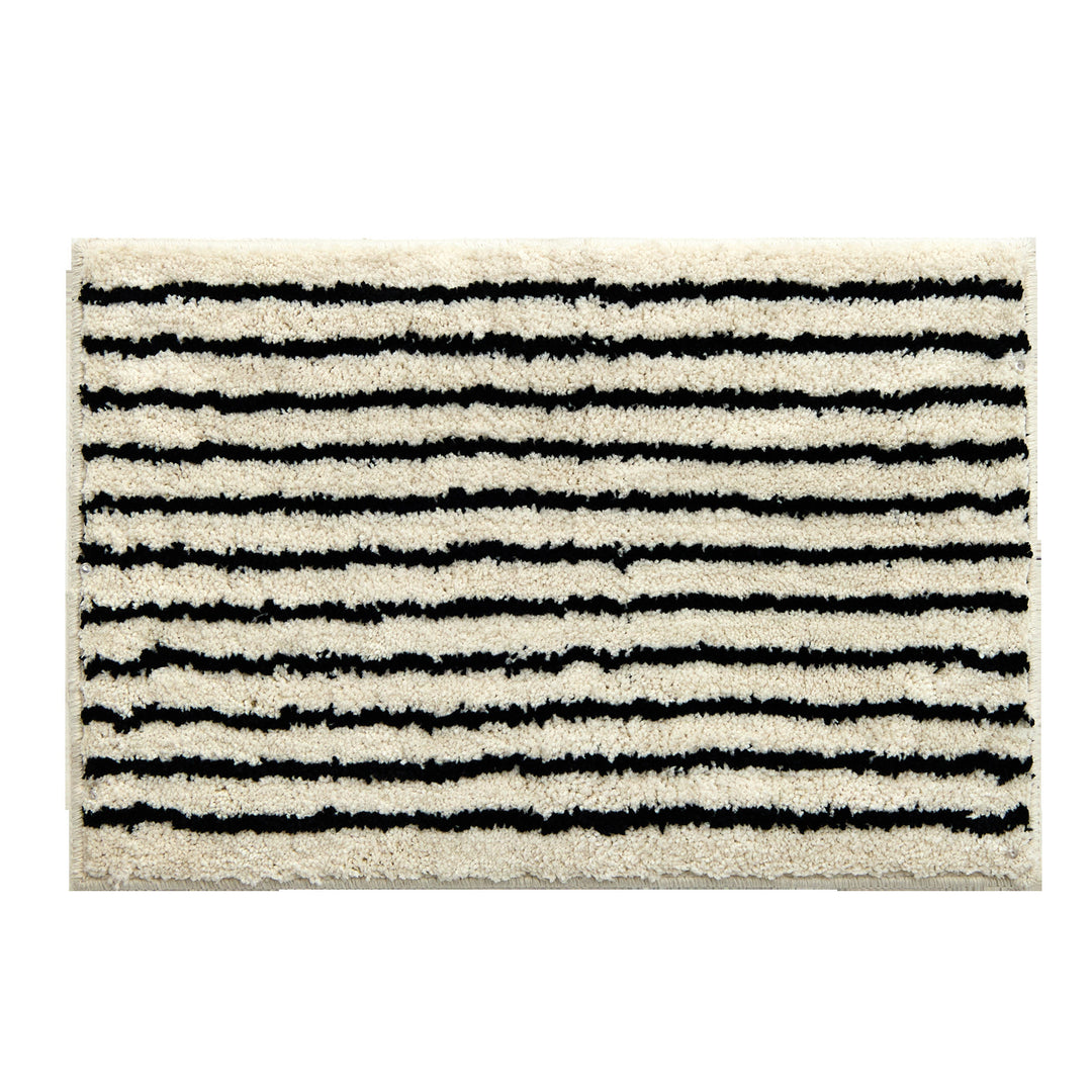 Cozy Striped Plush Bath Mat Kalsten