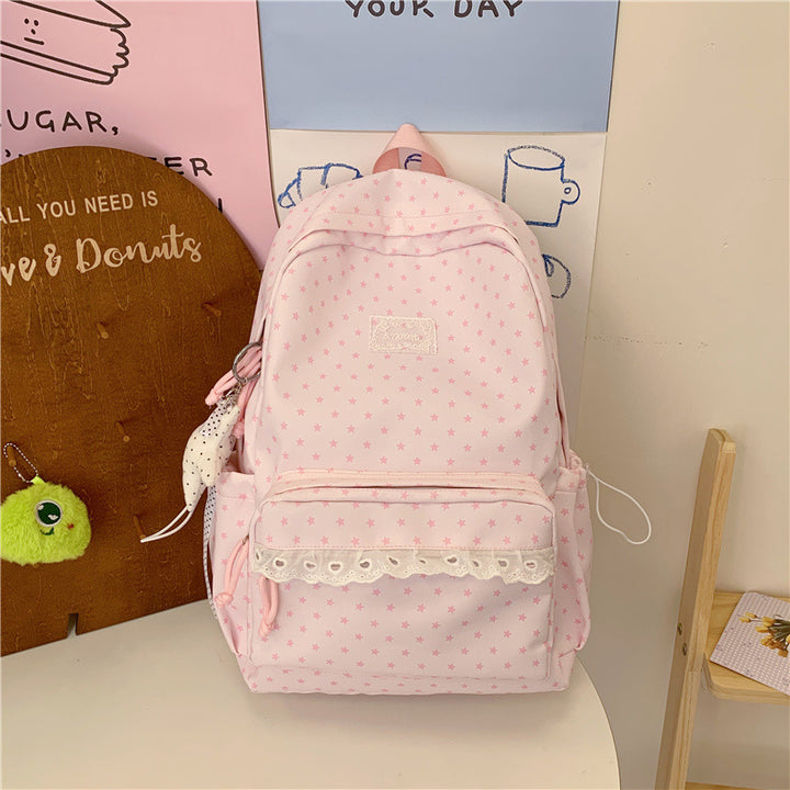 Decorative Star-Print Backpack Kalsten
