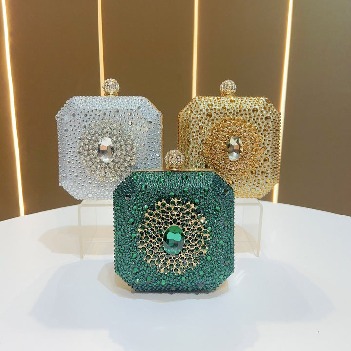 Dazzling Rhinestone-Embellished Clutch