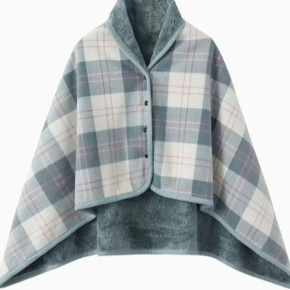 Women Comfortable Throw Blanket with Checkered Pattern Kalsten