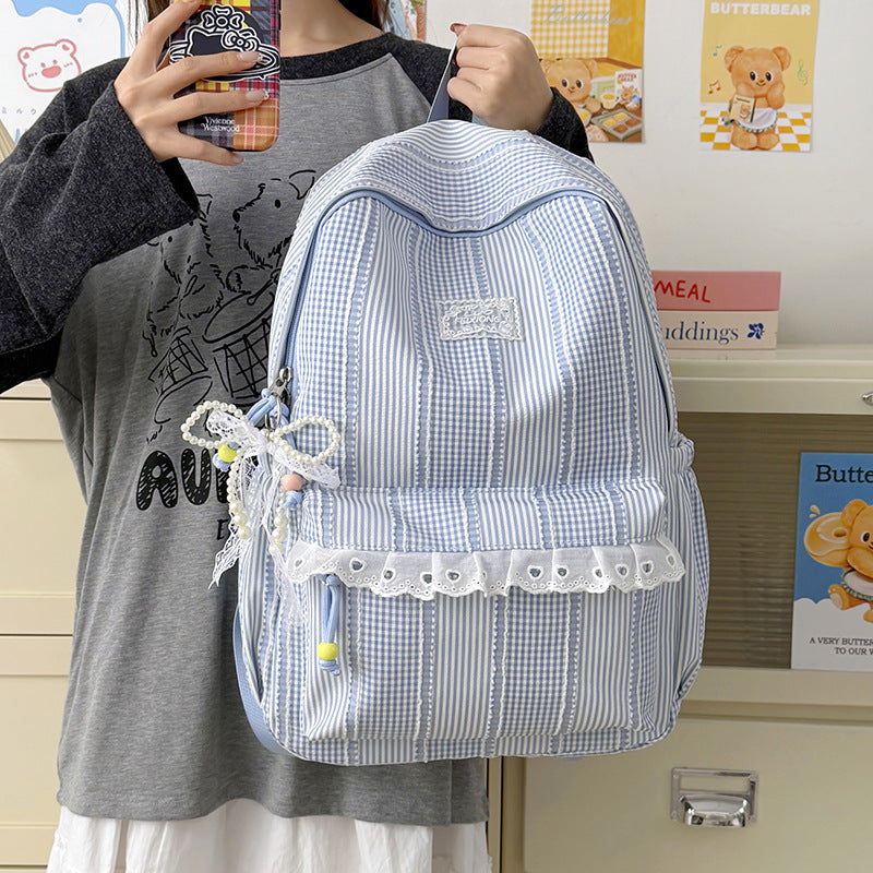 Stylish Striped Design Backpack Kalsten