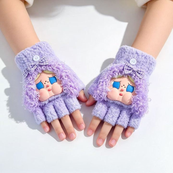 Cute Cartoon Character Fingerless Gloves Kalsten