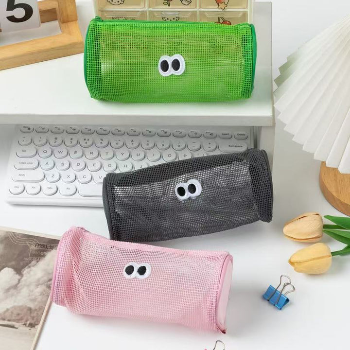 Cute Character Mesh Pencil Pouch