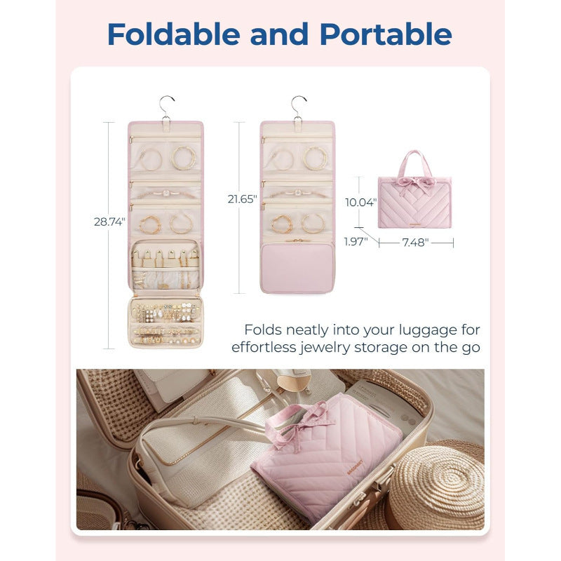 Jewelry Organizer Bag with Multiple Compartments Kalsten